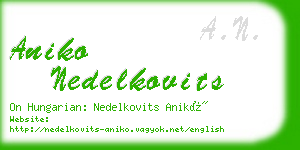 aniko nedelkovits business card